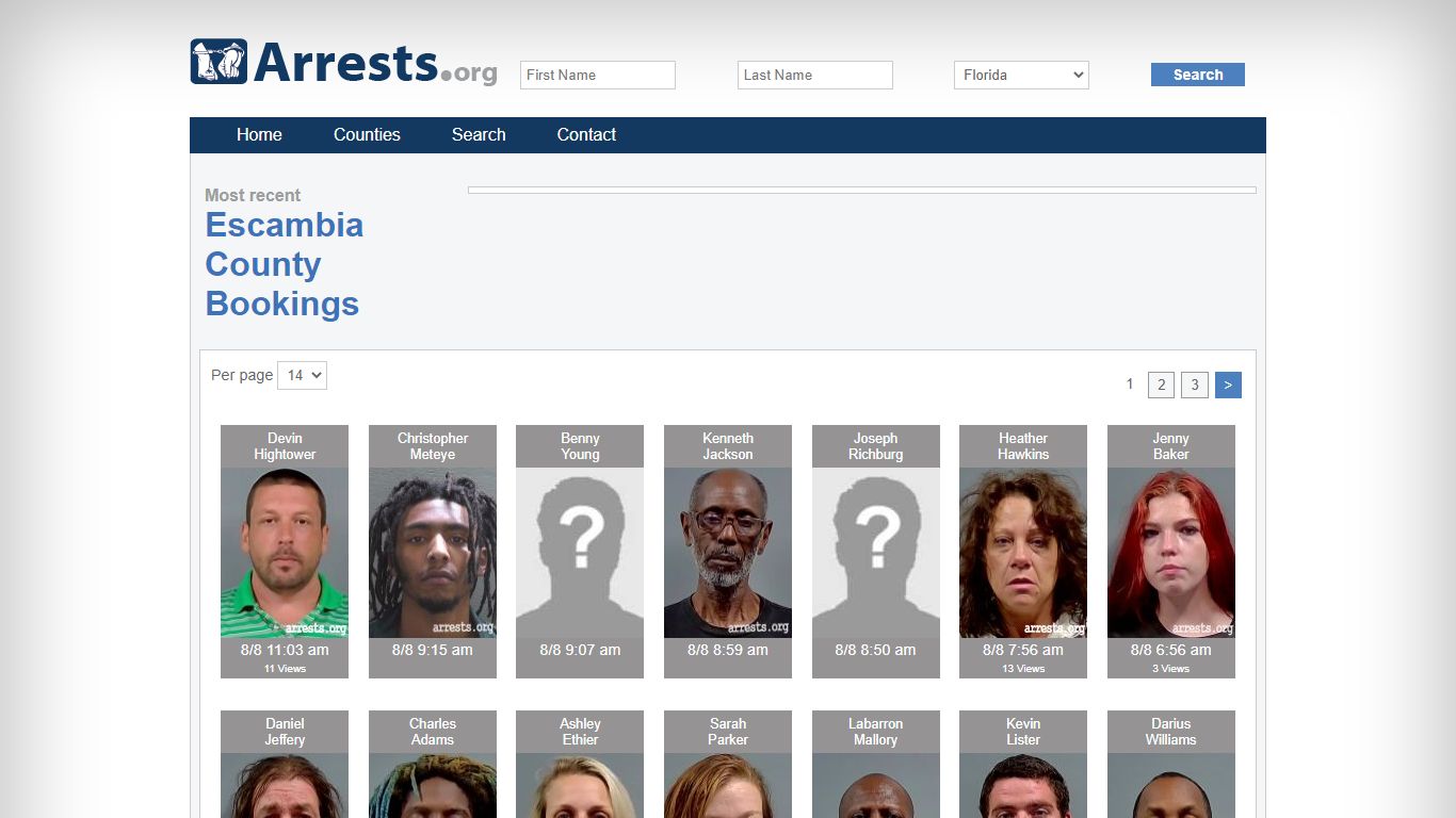 Escambia County Arrests and Inmate Search